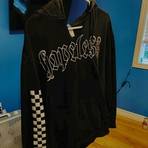 Large Black hopeless hoodie